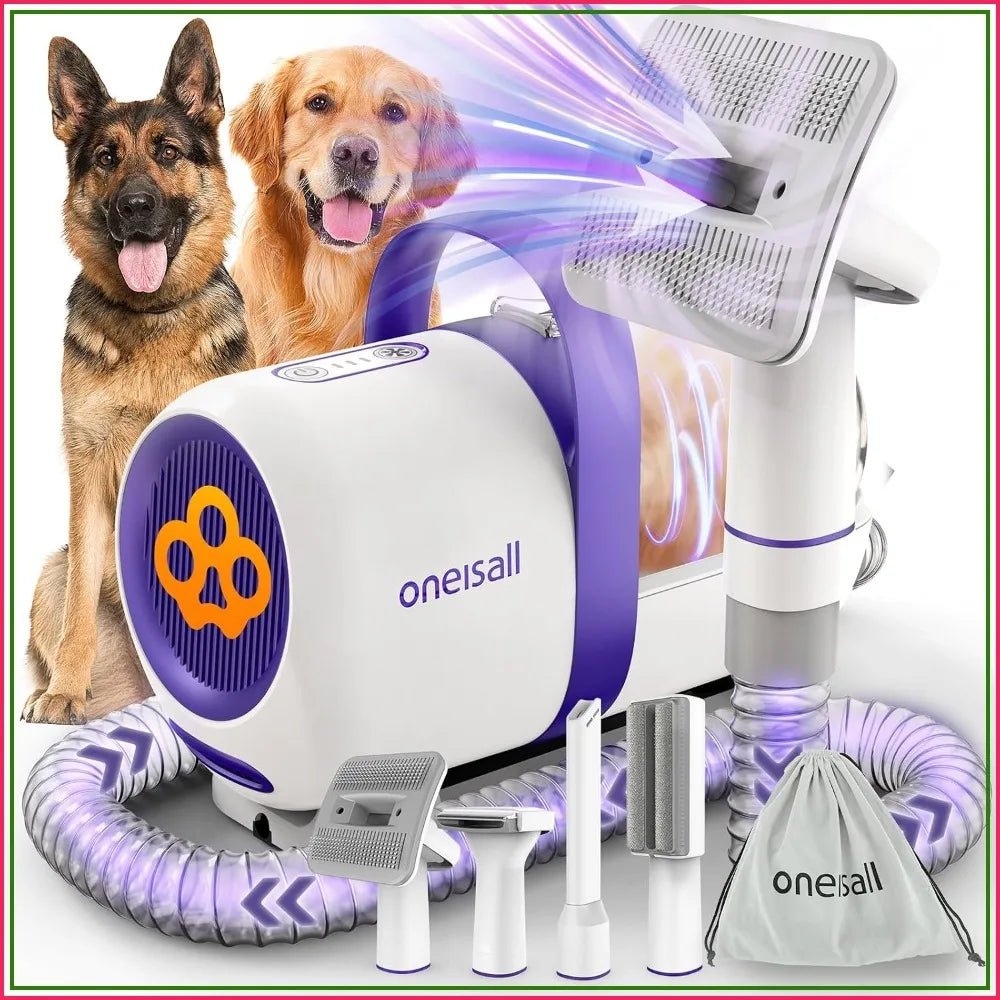Pet Hair Vacuum Grooming Kit 15000Pa Suction Low Noise