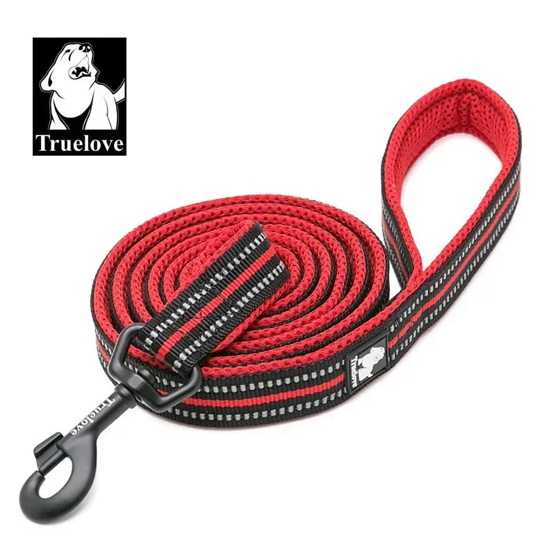TrueLove Reflective Nylon Mesh Soft Pet Leash With Padded Comfort