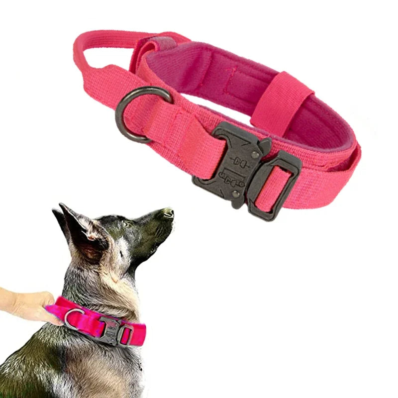 COOYOMOO Durable Tactical Dog Collar Leash Set Adjustable Military