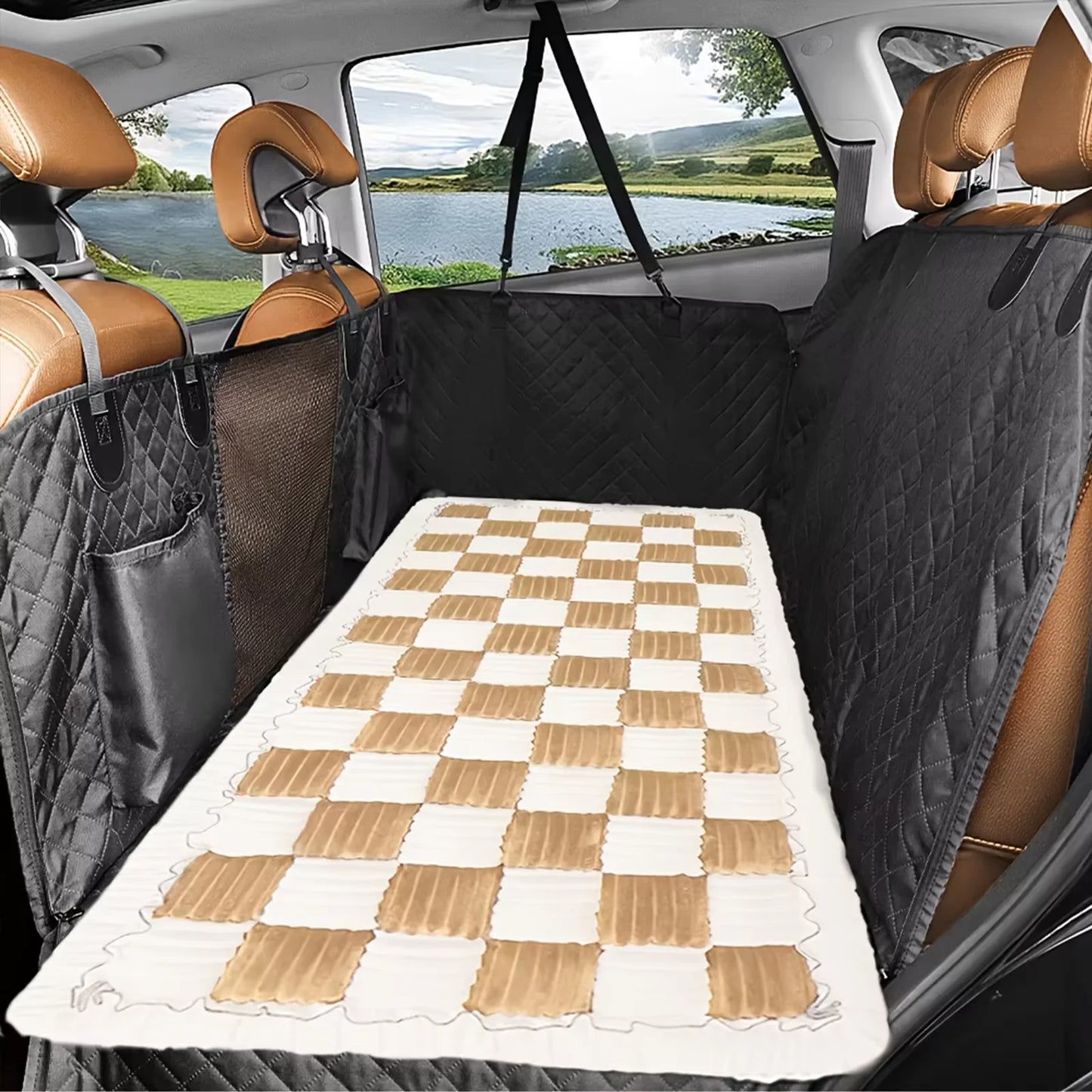 Waterproof Plaid Pet Bed Mat For Car Seat And Sofa Cover