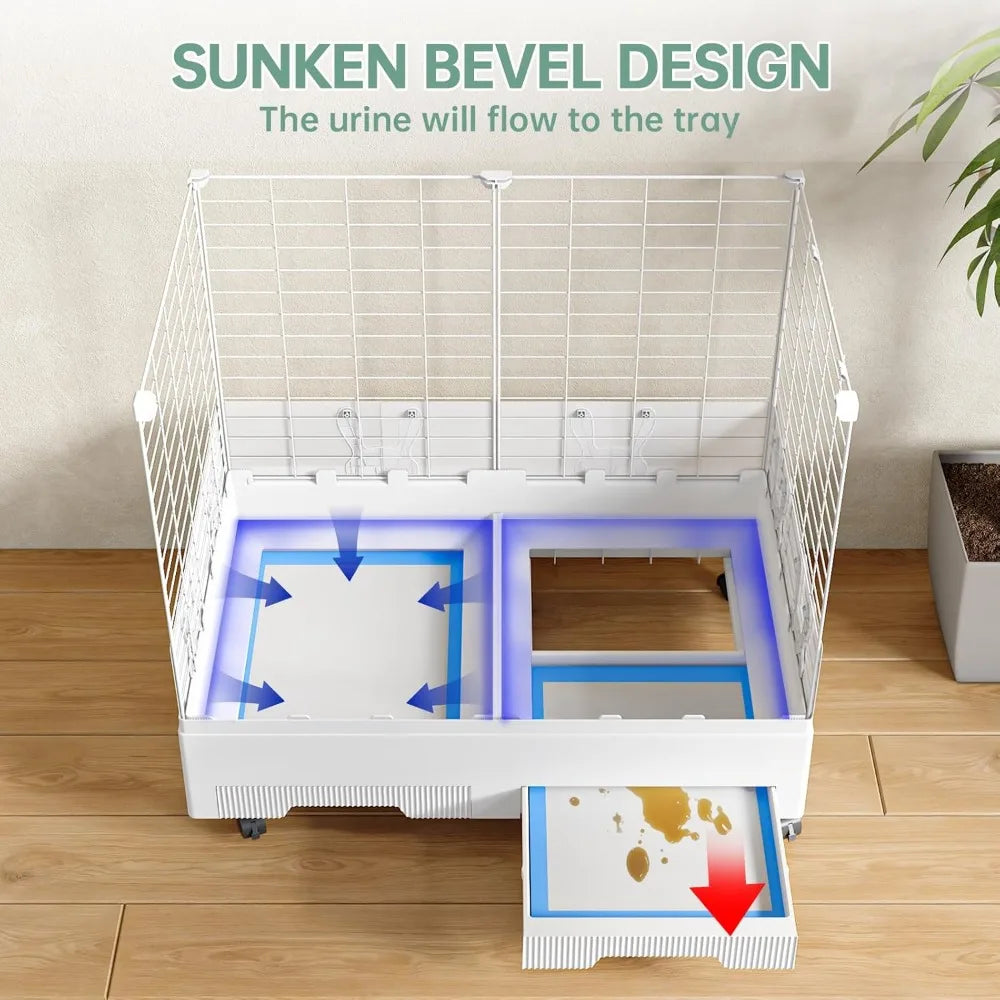Indoor Small Animal Cage With Pull Out Tray For Rabbits
