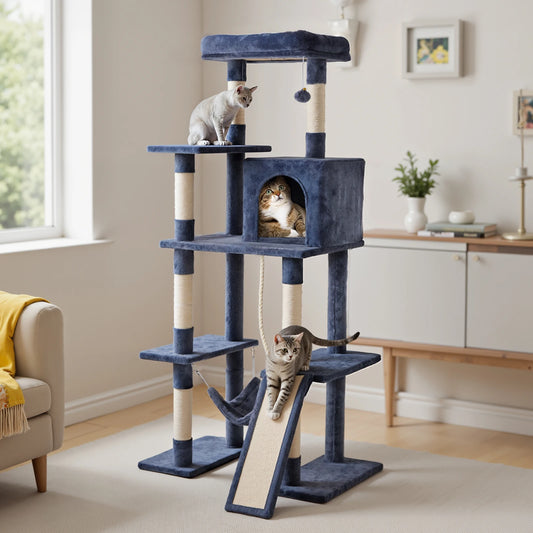 JHK Cat Tree Tall Climbing Tower Premium for Indoor Cats