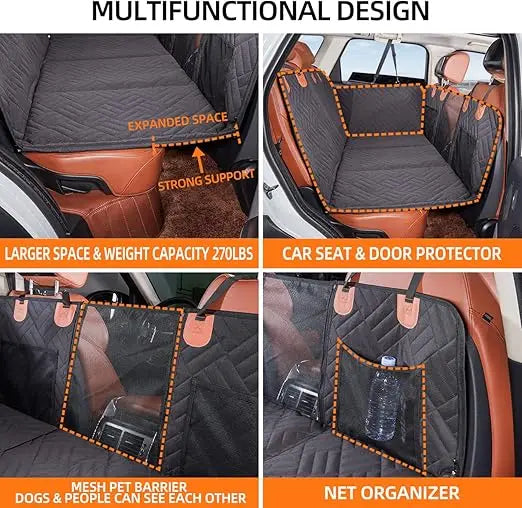 Back Seat Extender Dog Hammock Car Seat Cover For Dogs