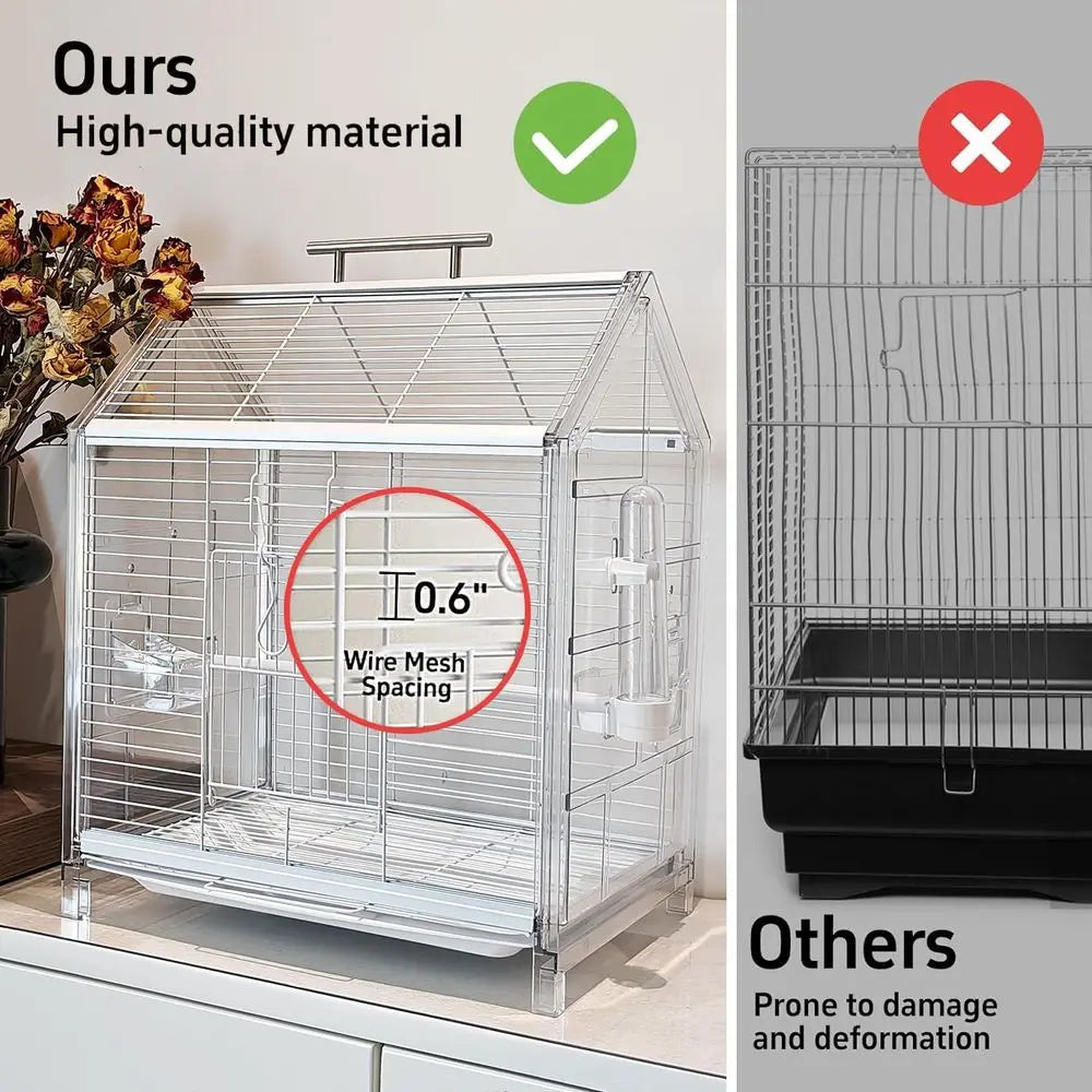 Portable Bird Cage For Travel Home And Clinic Use For Small To Medium Parrots