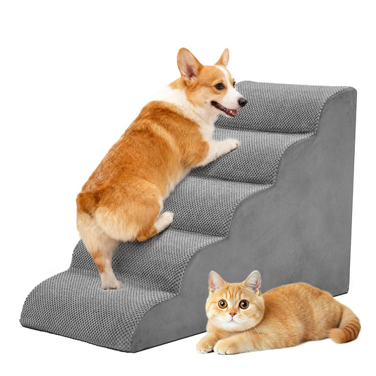 High-Density Foam Dog Stairs Indoor Non-Slip 3-5 Steps
