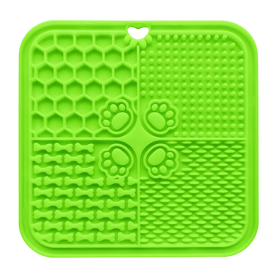 Dog Cat Slow Feeder Mat With Spatula Silicone Suction Cup