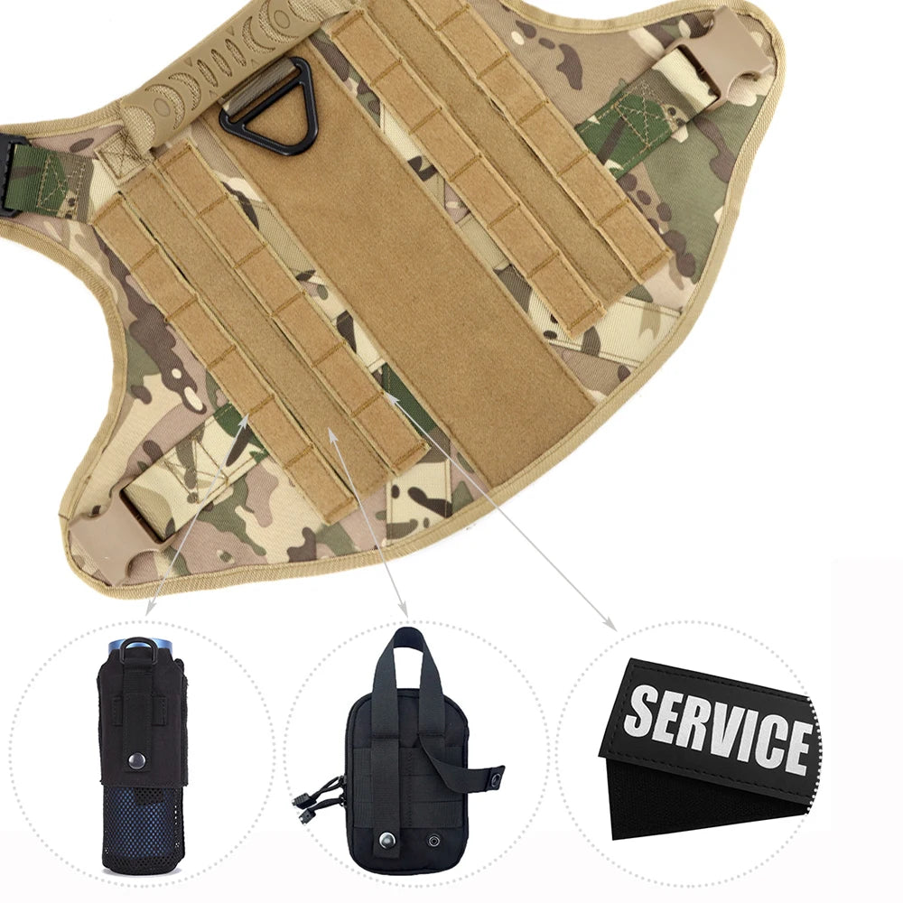 Tactical Dog Harness Leash Set For Large Dogs Training