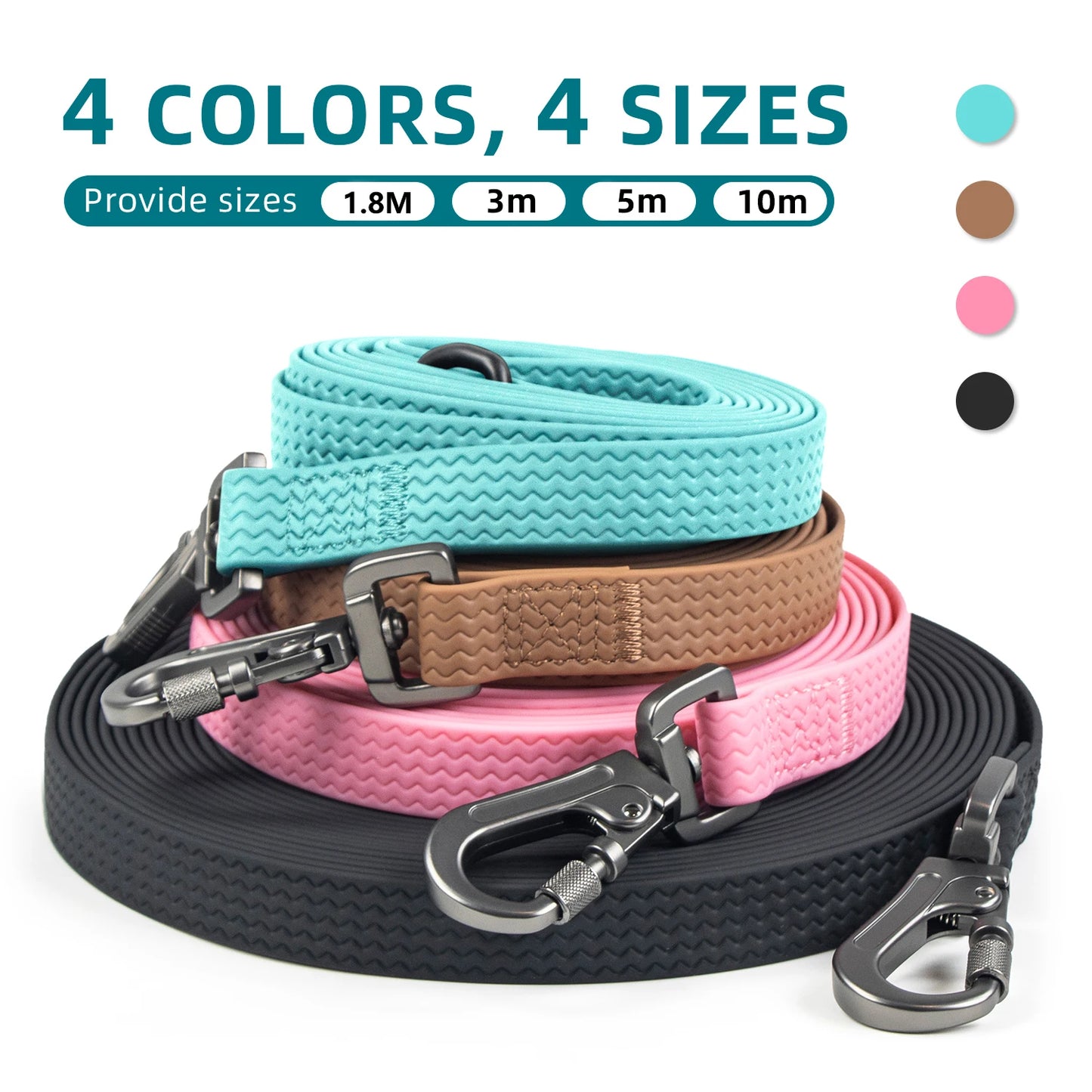 Henshine Dog Gear PVC Leash For Large Dogs Non Slip