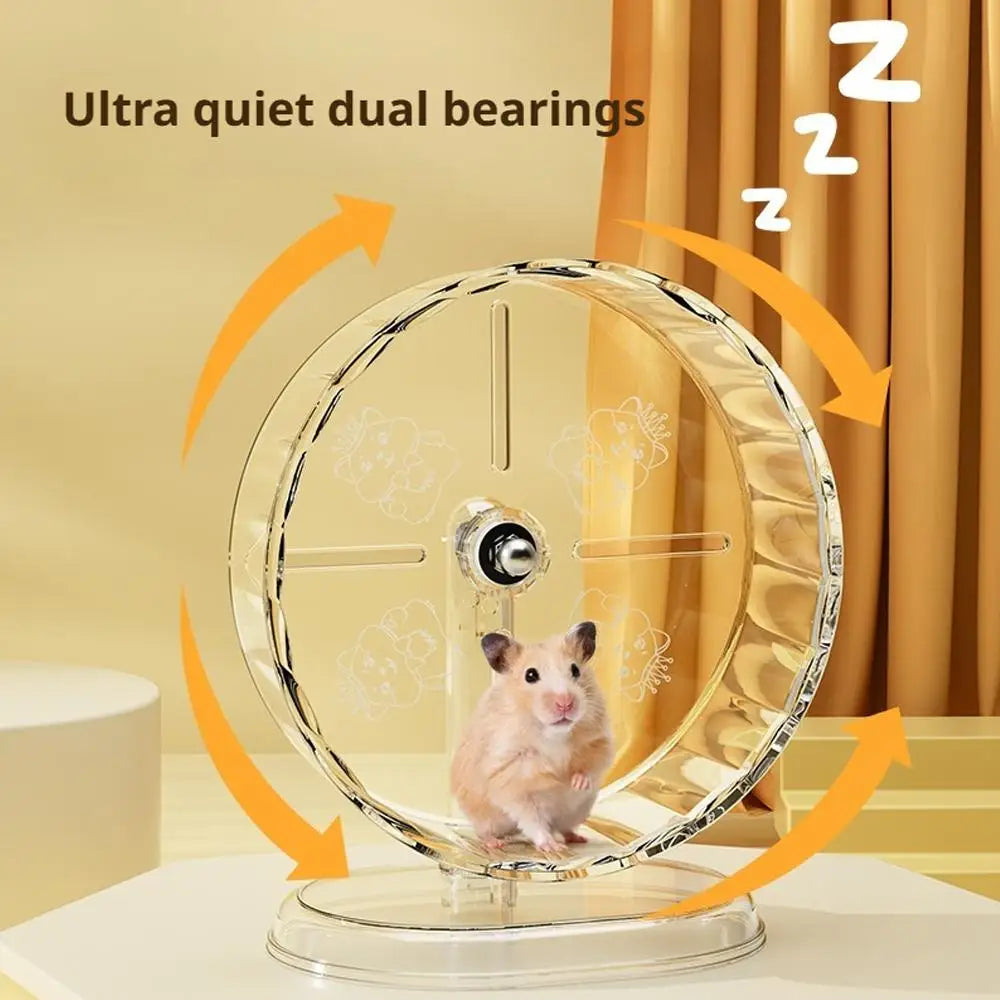 Silent Running Hamster Wheel With Transparent Wide Design