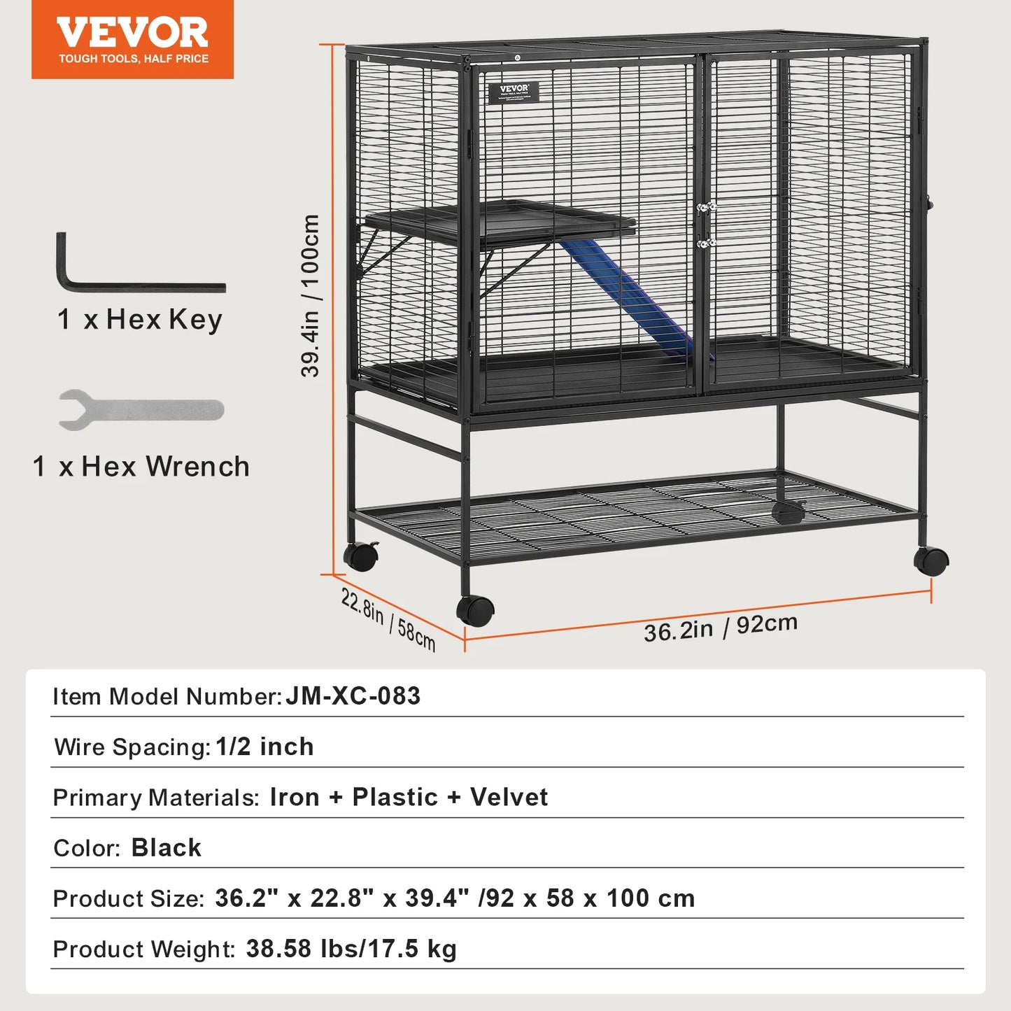 SucceBuy Rolling Metal Ferret Cage 4 Tier Critter Nation Small Animals