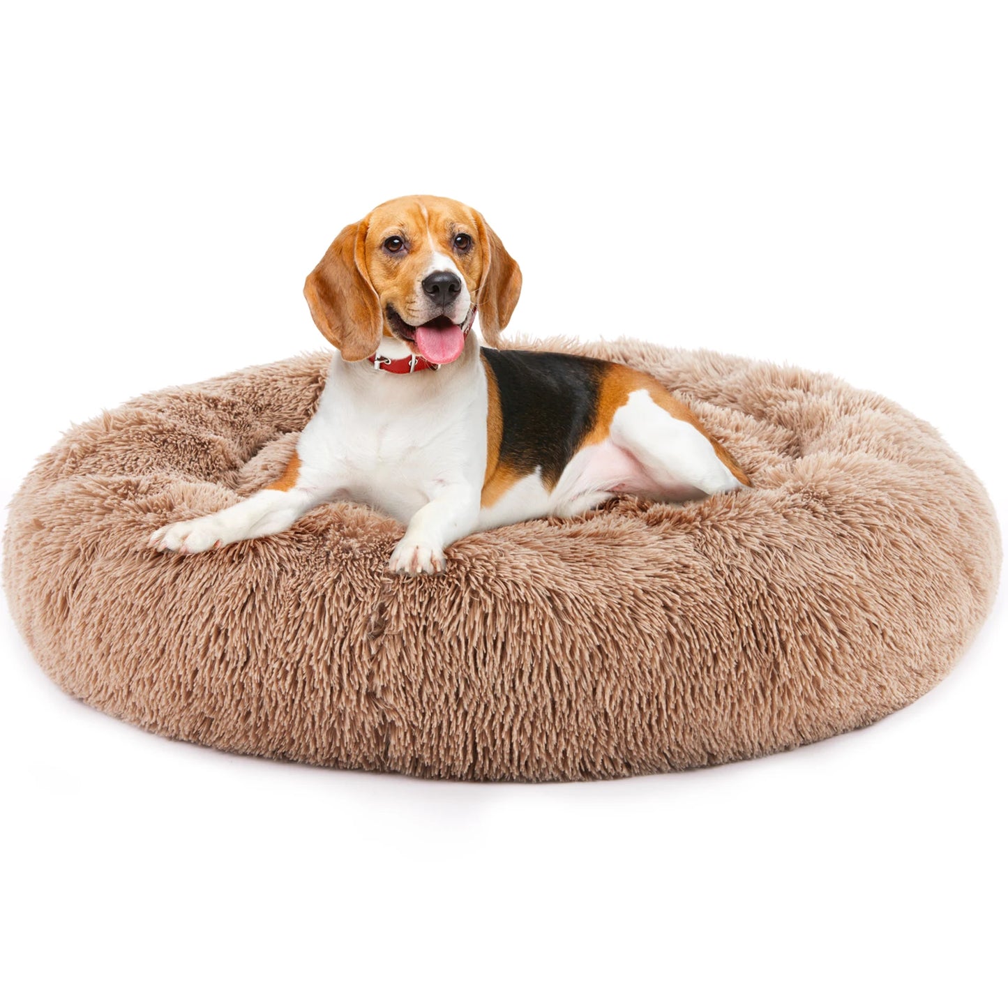 JHK Calming Dog Bed Washable Plush Faux Fur Non Slip