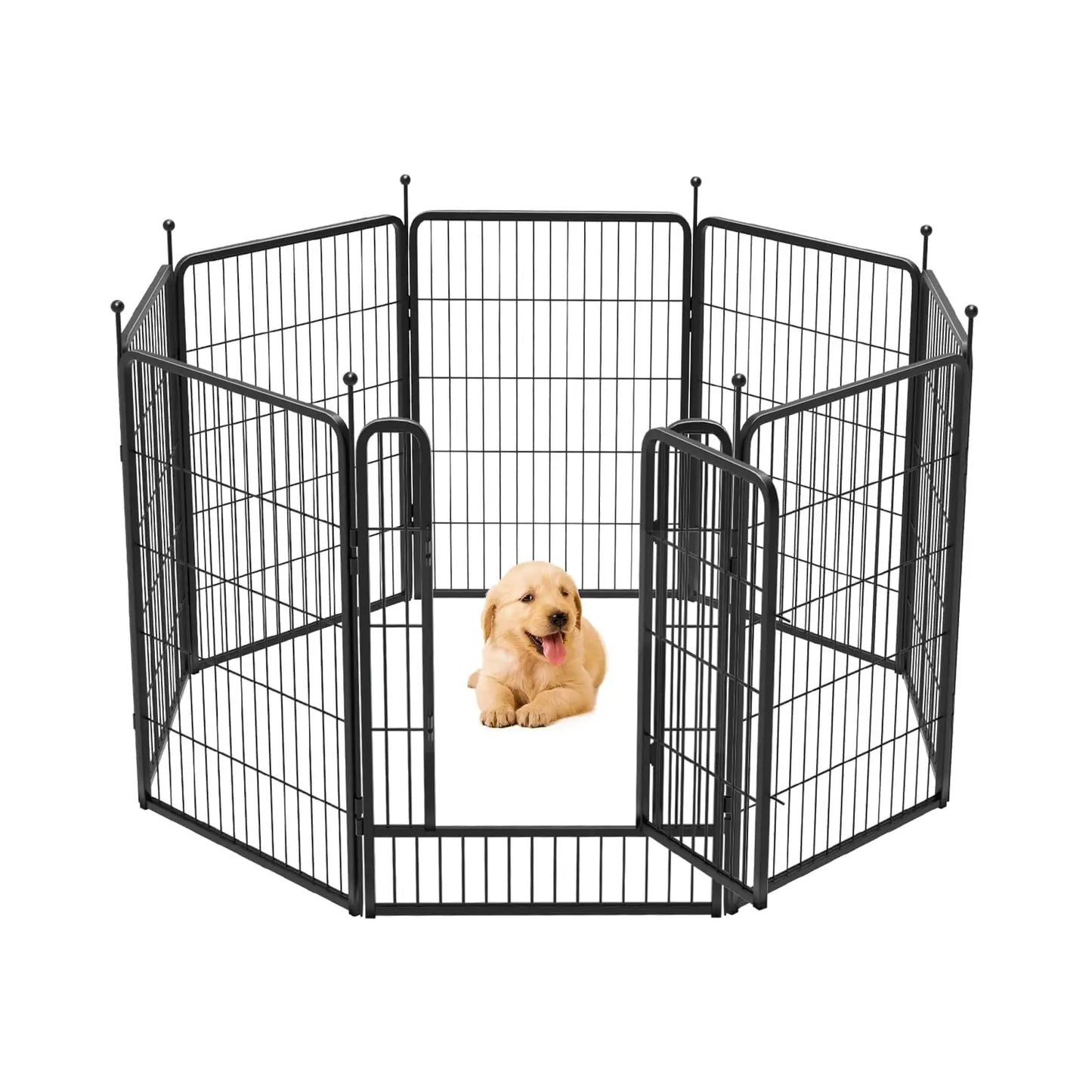 Studyset Dog Fence Indoor Outdoor Portable Metal Pet Exercise Pen For RV Camping