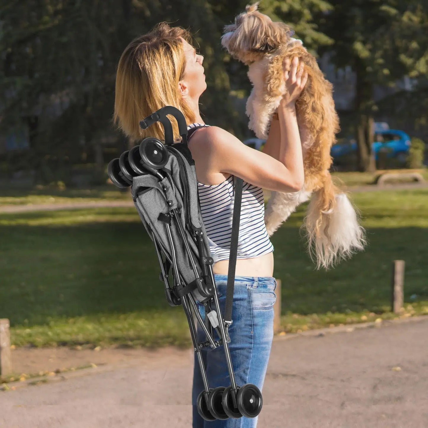 Travel Portable Pet Stroller For Dogs And Cats Everyday Use