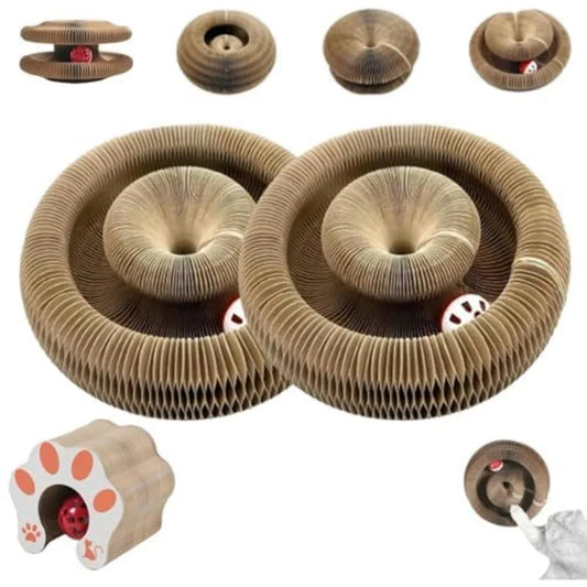 Magic Organ Cat Toy Indoor Interactive Foldable Scratcher Pad Ball