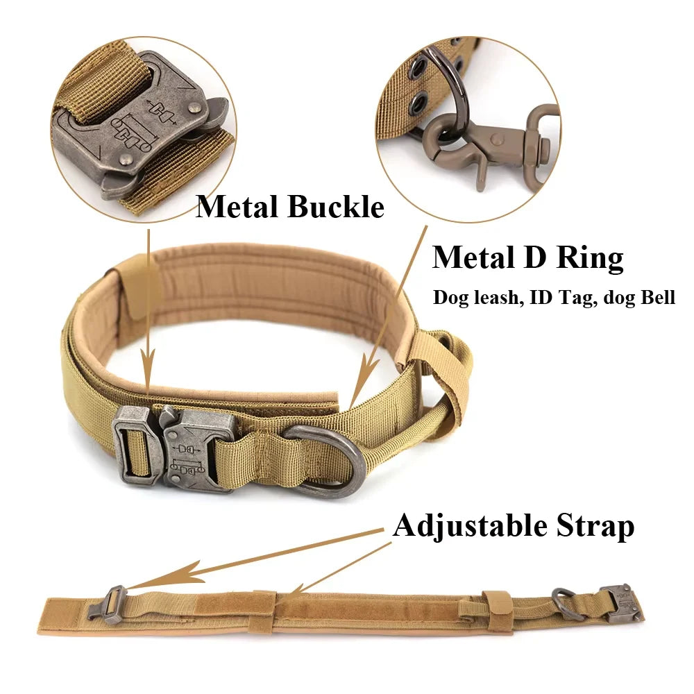 Dog Training Collar Adjustable Tactical Leash Set With Control Handle