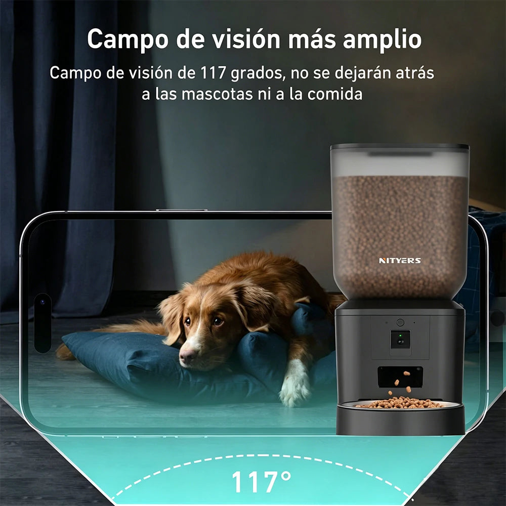 Nityers Automatic Cat Feeder With 1080P Camera And 5G WiFi