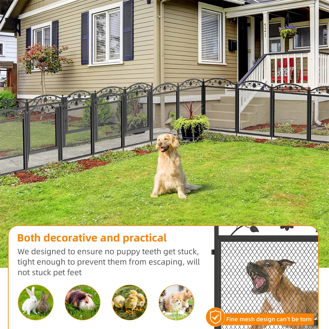 BINGOPAW Heavy Duty Dog Playpen Outdoor Indoor With Waterproof Pad