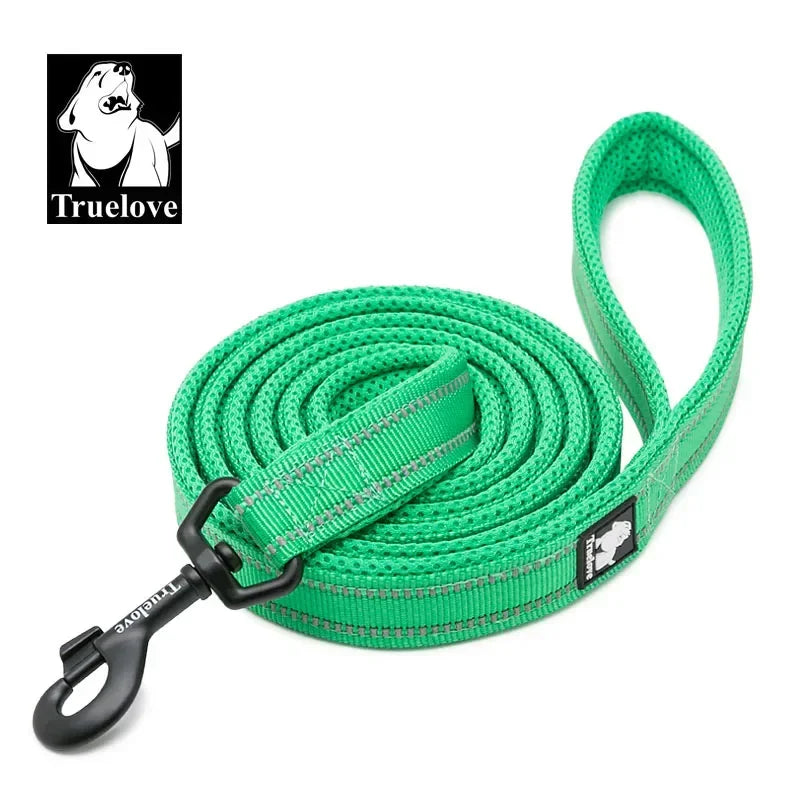 TrueLove Reflective Nylon Mesh Soft Pet Leash With Padded Comfort