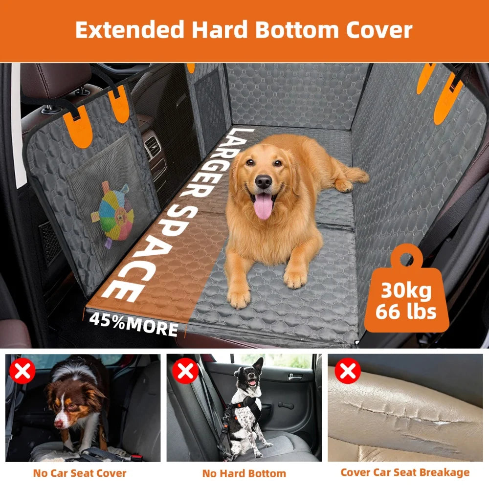 Back Seat Extender For Dogs Car Seat Cover Hammock Waterproof
