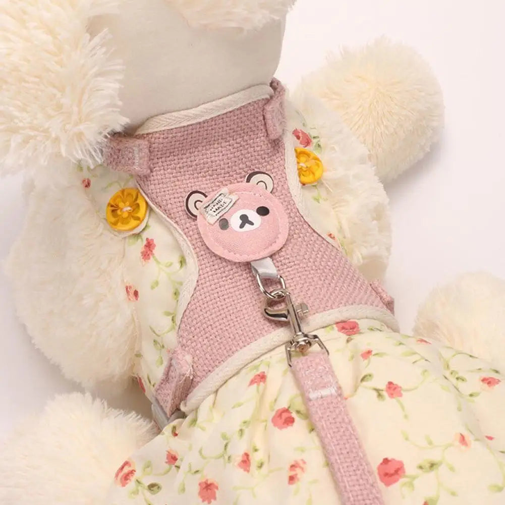 Adjustable Pet Harness And Leash For Cats And Small Dogs