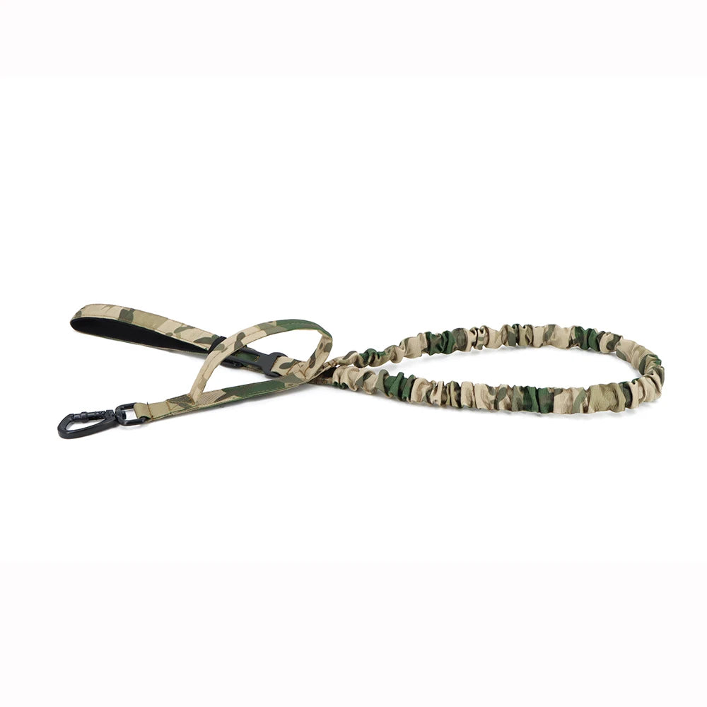 PETRAVEL CN Military Dog Leash With Quick Release Elastic Rope