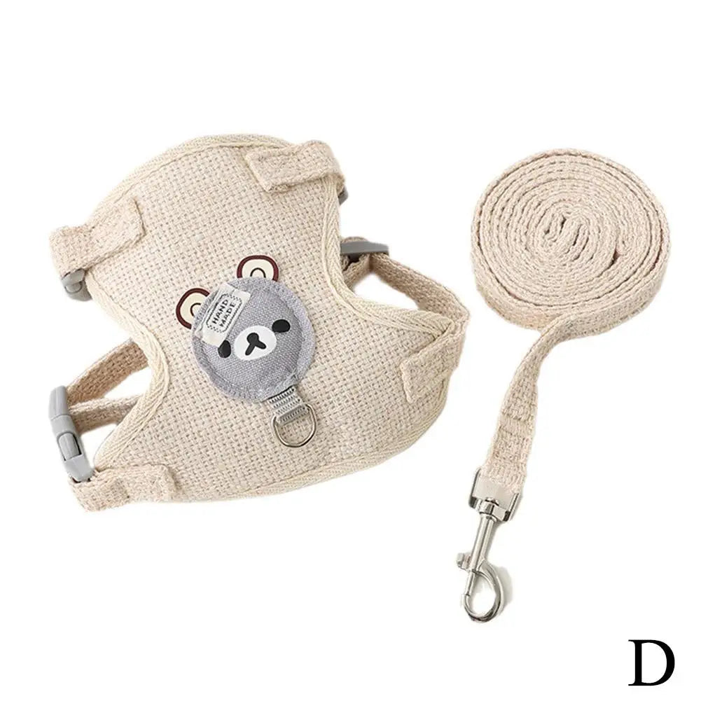 Adjustable Pet Harness And Leash For Cats And Small Dogs