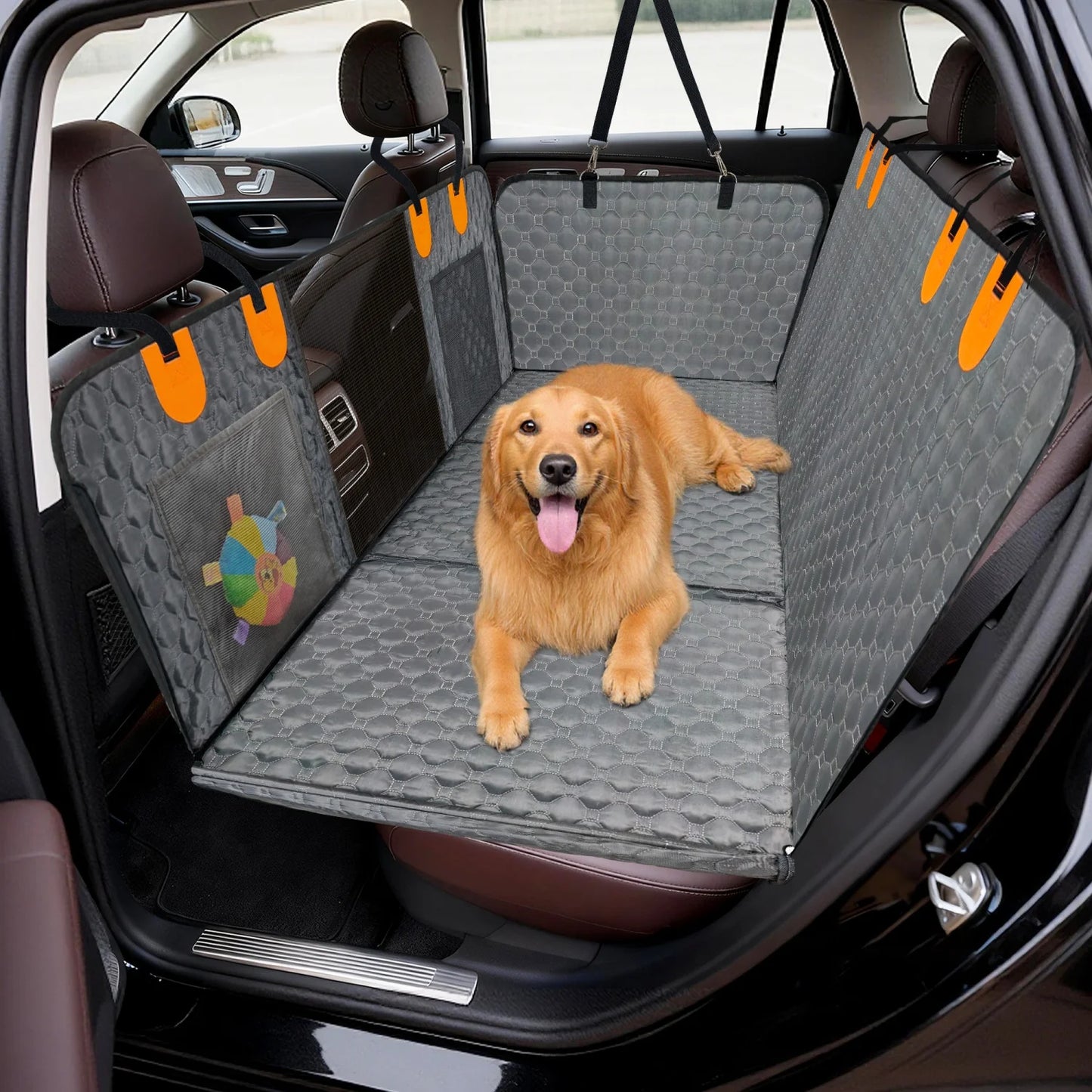 BINGOPAW Dog Car Seat Cover Hammock Back Seat Protector Waterproof