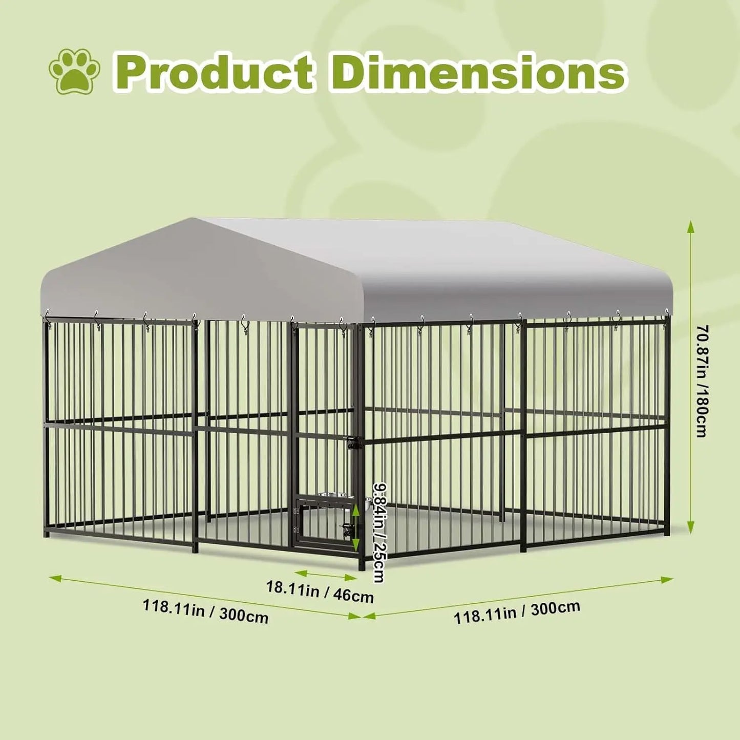HiMISS Outdoor Dog Kennel For Large And Medium Dogs