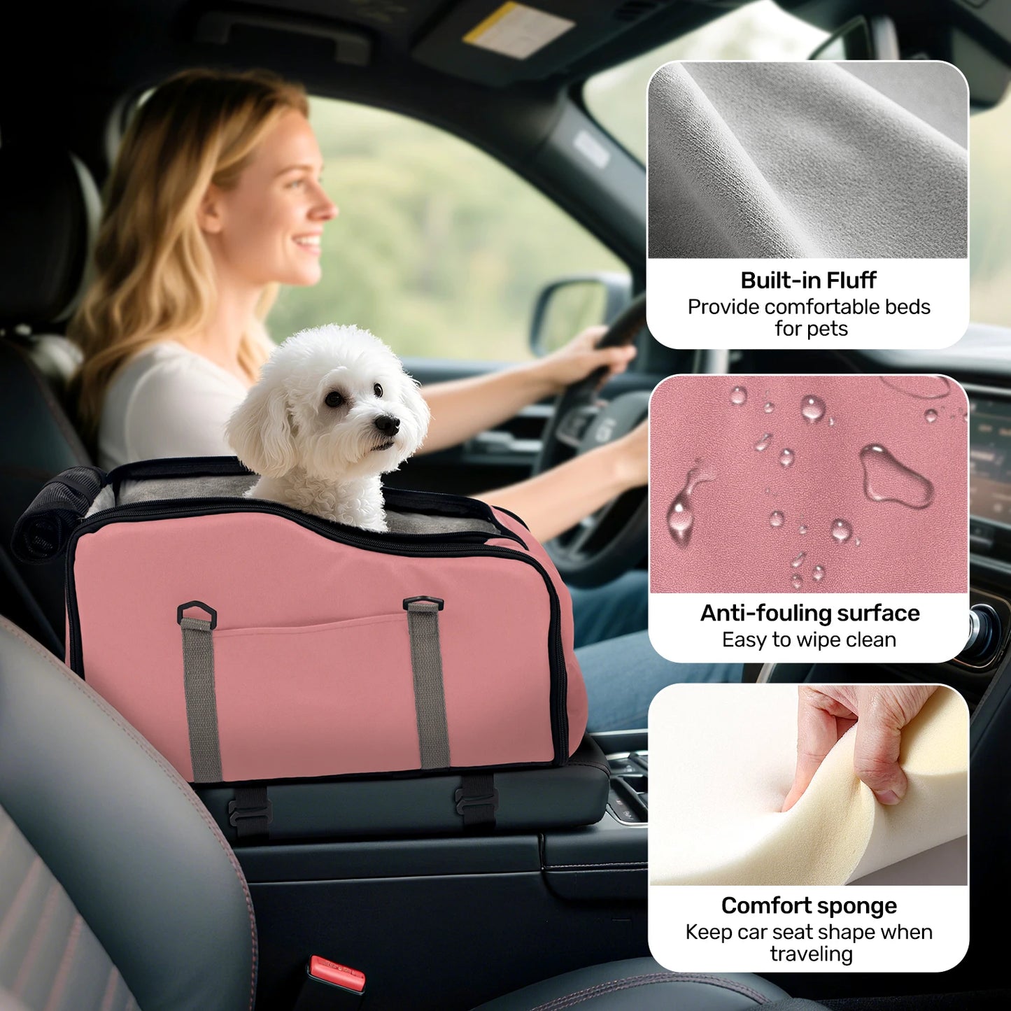 Removable Washable Car Pet Seat for Small Dogs and Cats Portable Bed