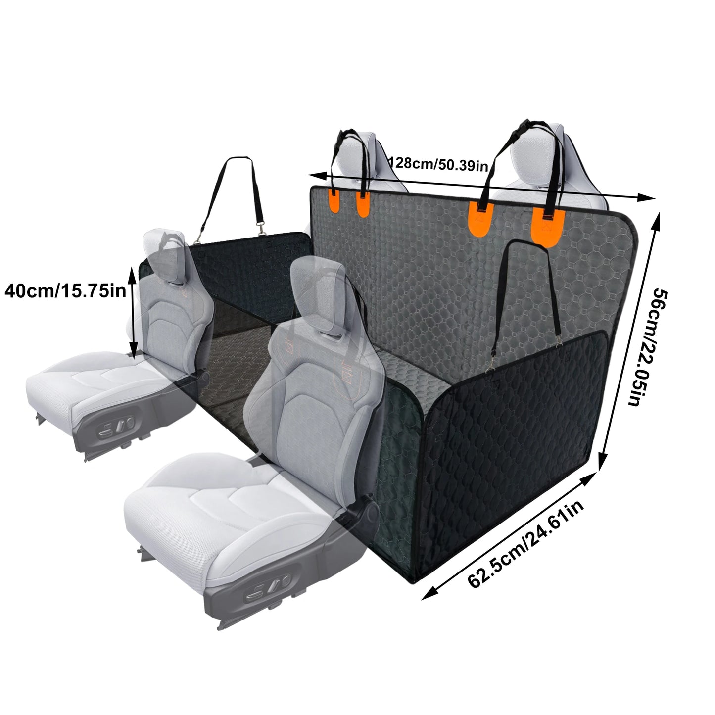 Back Seat Extender For Dogs Car Seat Cover Hammock Waterproof