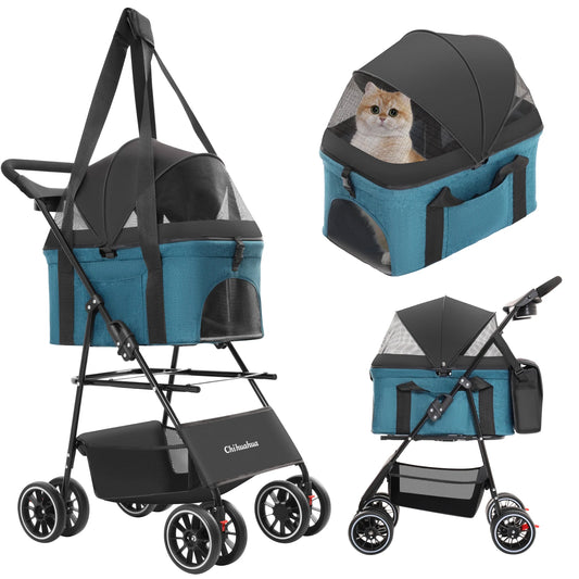 CHIHUAHUA Pet Stroller 3 In 1 For Dogs Cats Lightweight