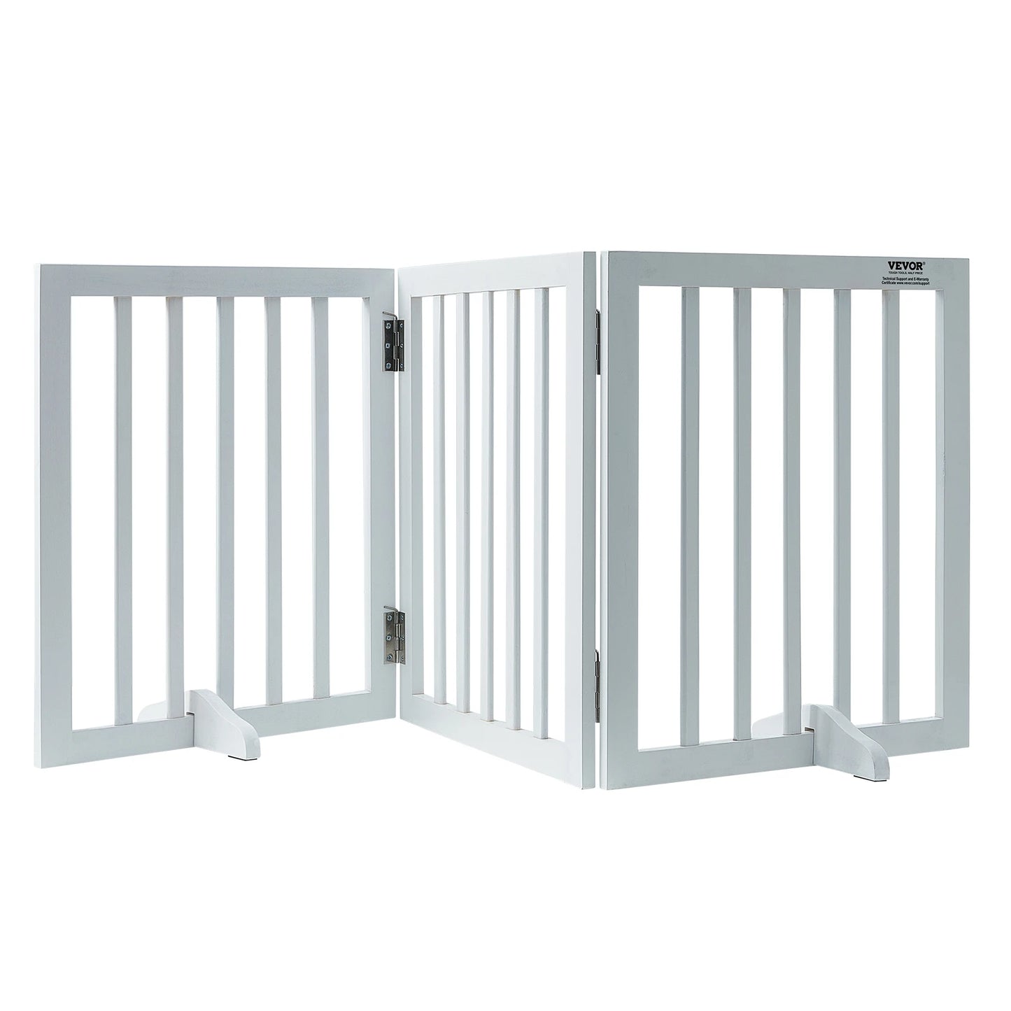 Freestanding Foldable Dog Gate 3 Panels Narrow Passageways Expandable Barrier