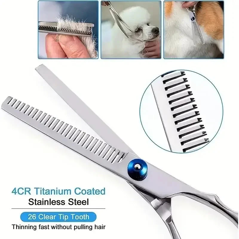 Ambidextrous Pet Safe Stainless Steel Dog Grooming Scissors