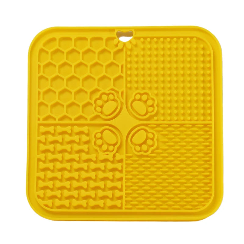 Dog Cat Slow Feeder Mat With Spatula Silicone Suction Cup