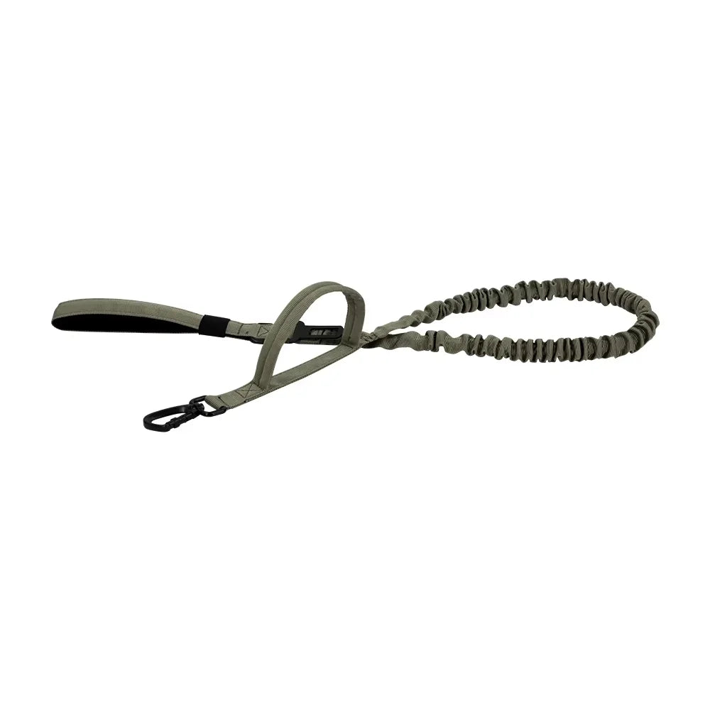Military Dog Leash With Quick Release Elastic Rope Dual Handles