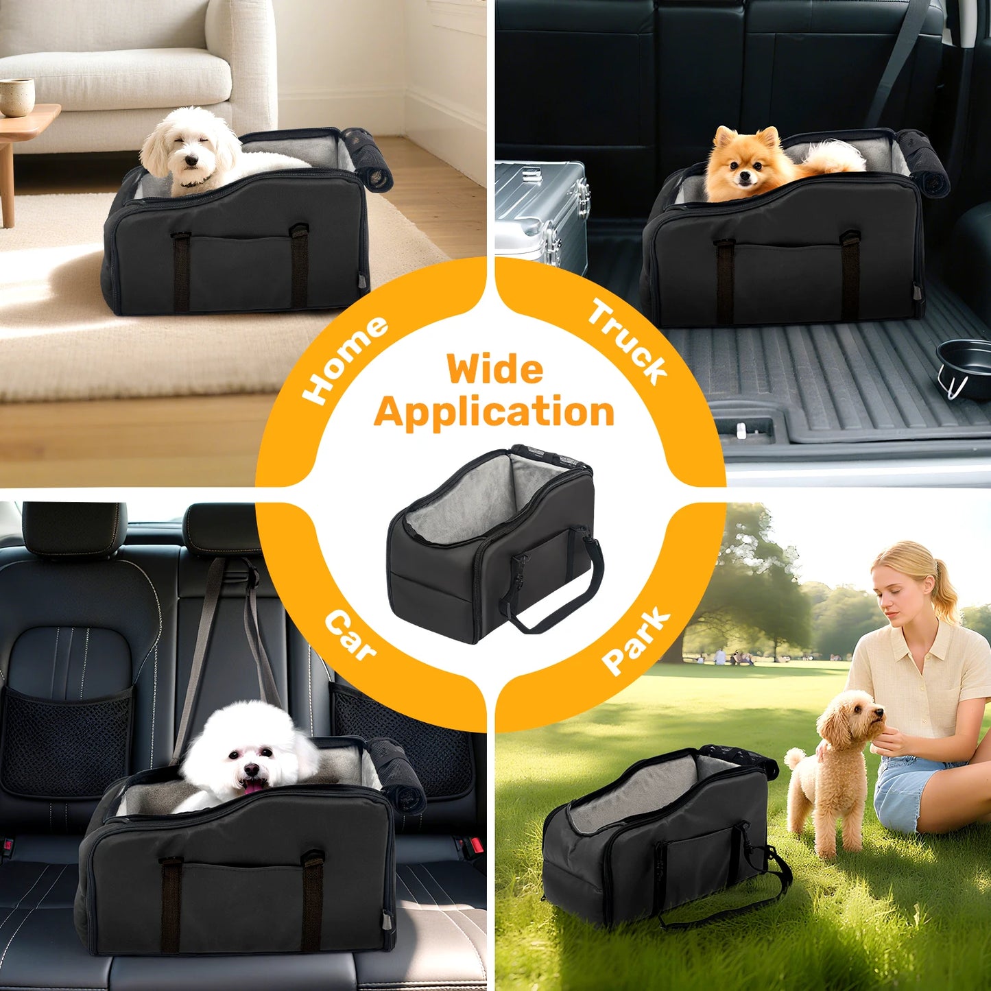 Removable Washable Car Pet Seat for Small Dogs and Cats Portable Bed