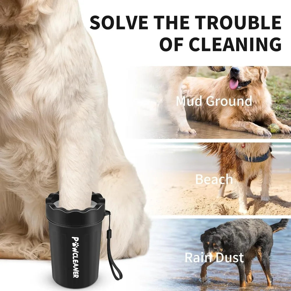 Dog Paw Cleaner Portable Paw Washer Bath Brush With Towels And Toothbrushes