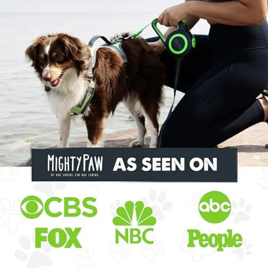 Retractable Dog Leash 16ft Heavy Duty Reflective Nylon Tape Lead