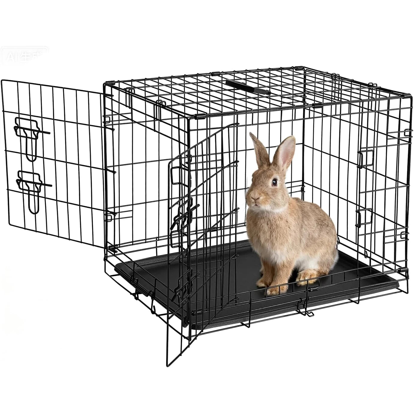 HiMISS Portable Folding Rabbit Cage With Slide Out Tray