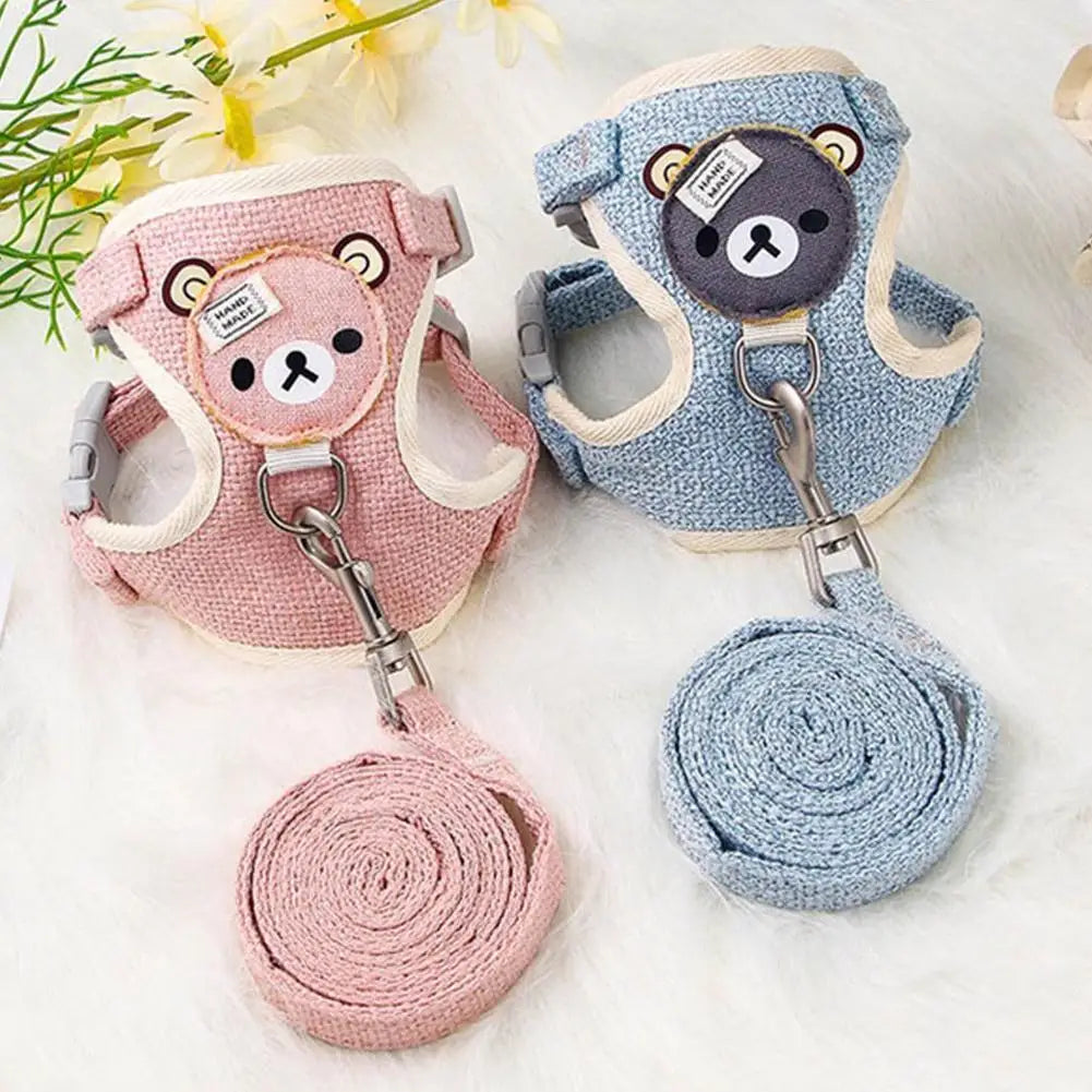 Adjustable Pet Harness And Leash For Cats And Small Dogs