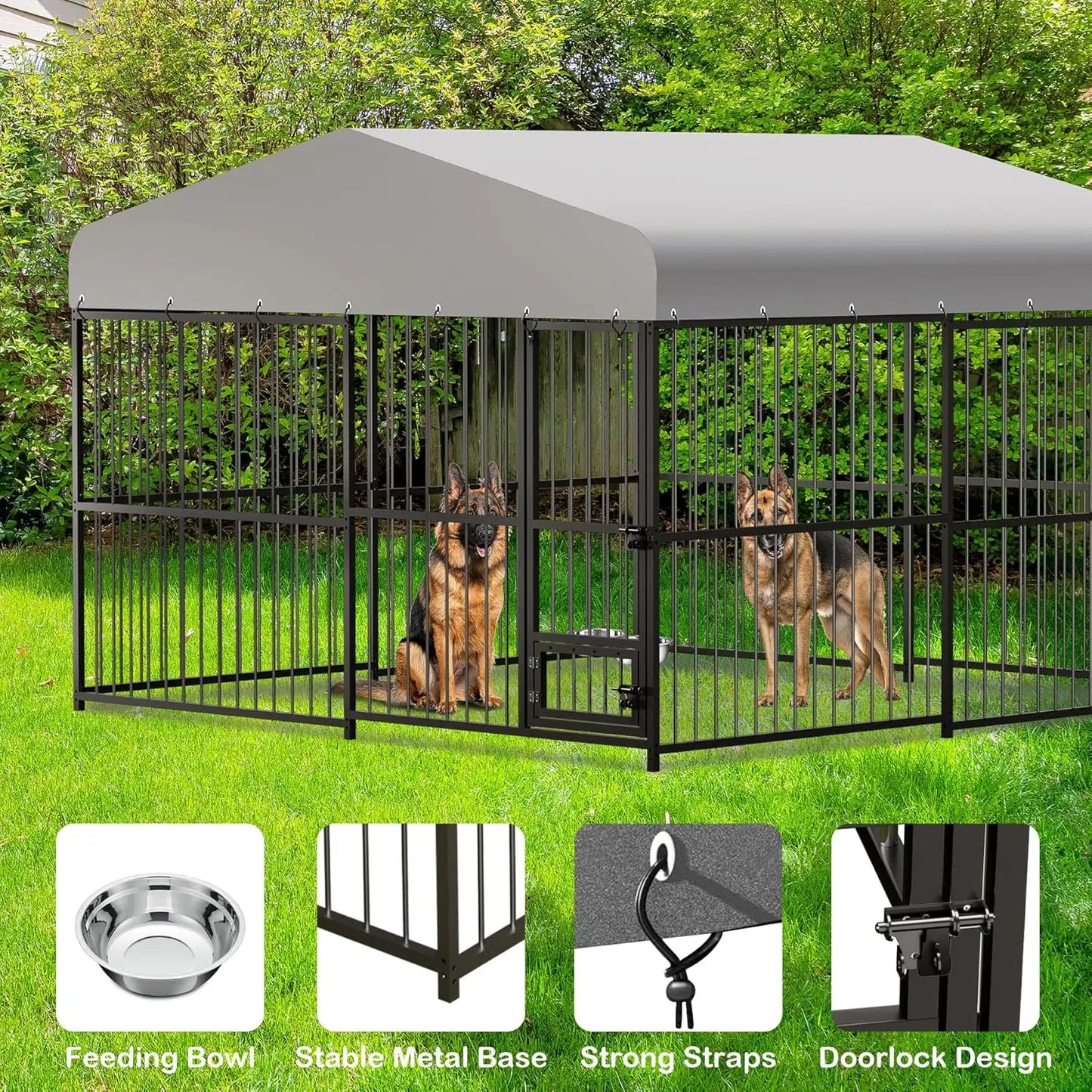 HiMISS Outdoor Dog Kennel For Large And Medium Dogs