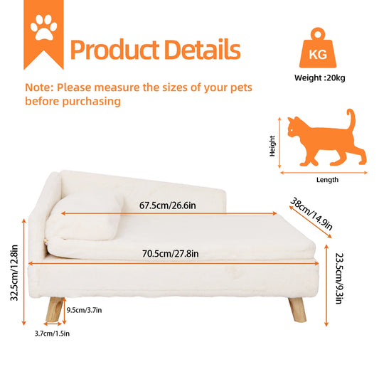 BINGOPAW Waterproof Pet Sofa Bed Raised Lounger For Dogs Cats