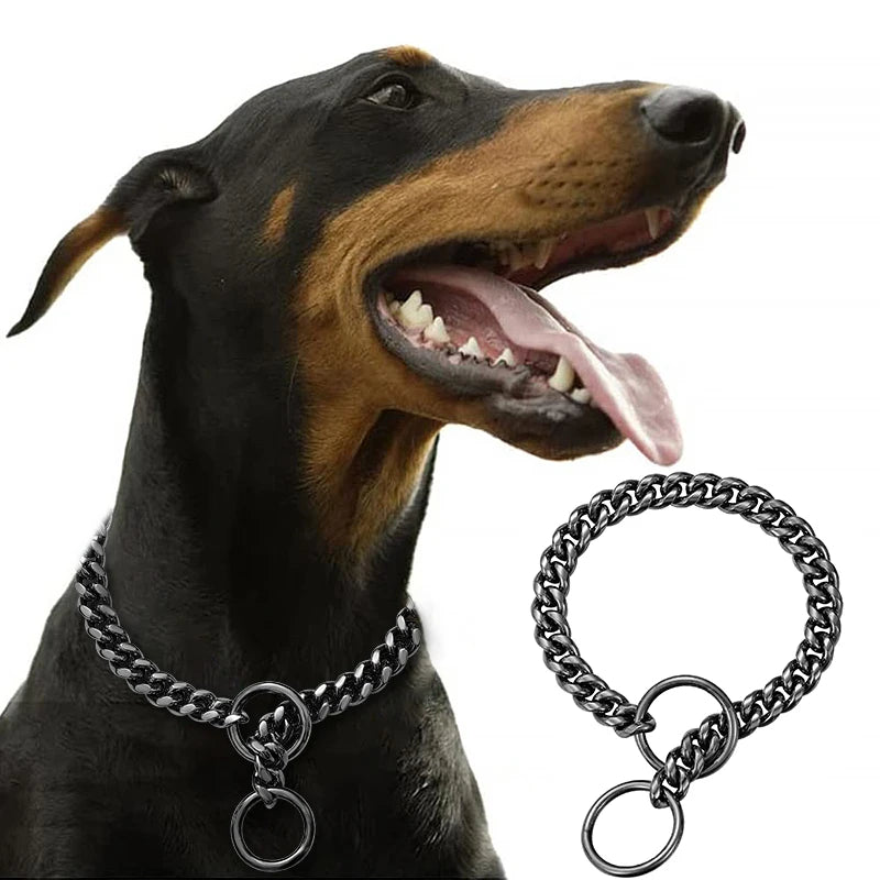 Stainless Steel Chain Dog Collar With Quick Release Link