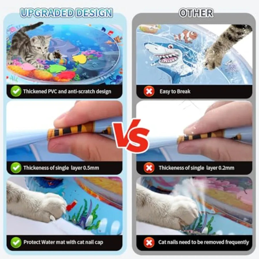 Cat Water Mat 0.5mm Thickened Anti Scratch Sensory Play Mat