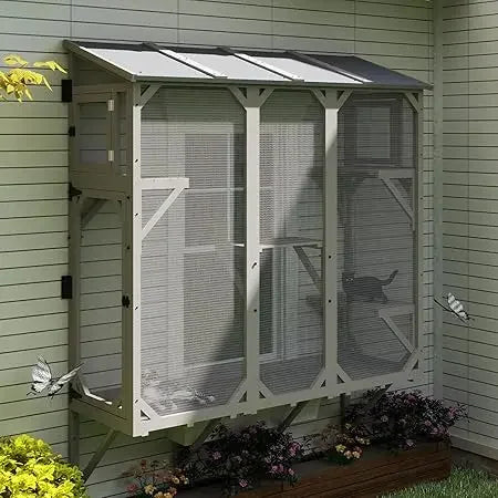 Expandable Window Catio Enclosure Indoor Cats With 4 Platforms