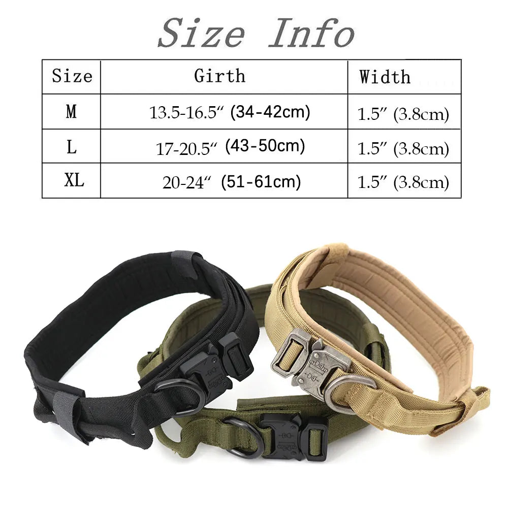 Petravel CN Dog Training Collar Adjustable Tactical Leash Set